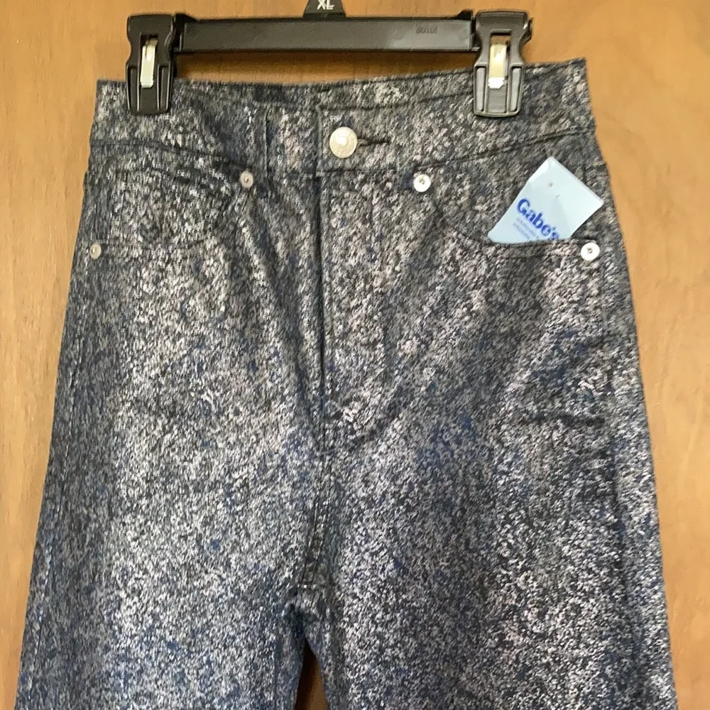 Express super high rise slim metallic jean with stretch 00 0 or 6 - Picture 9 of 17